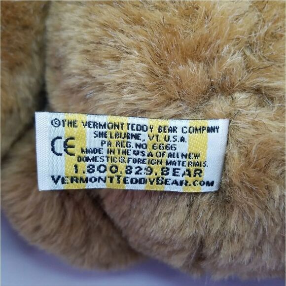 Vintage The Vermont Teddy Bear Co. Articulated Jointed Brown Teddy Bear Plushie - Picture 5 of 7